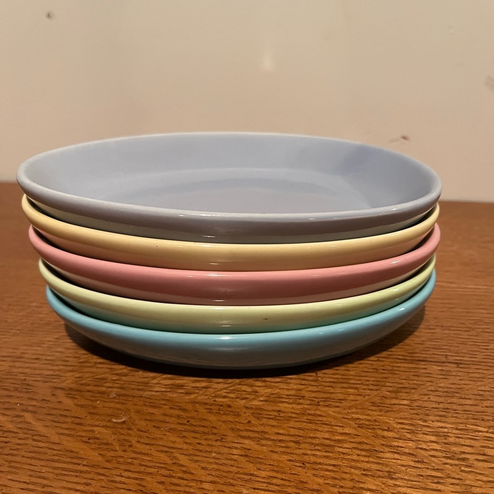 Nantucket Home Pastel Ceramic Appetizers Plates Easter Spring